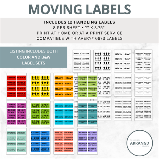 Medium Handling Labels – 3.75" x 2" – 8 Per Sheet